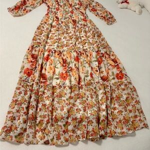 Elegant Floral Long Sleeve Dress